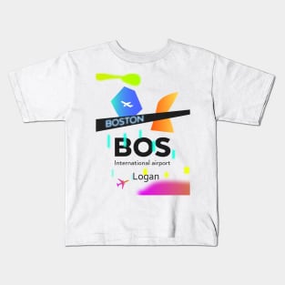 BOS Logan airport Kids T-Shirt